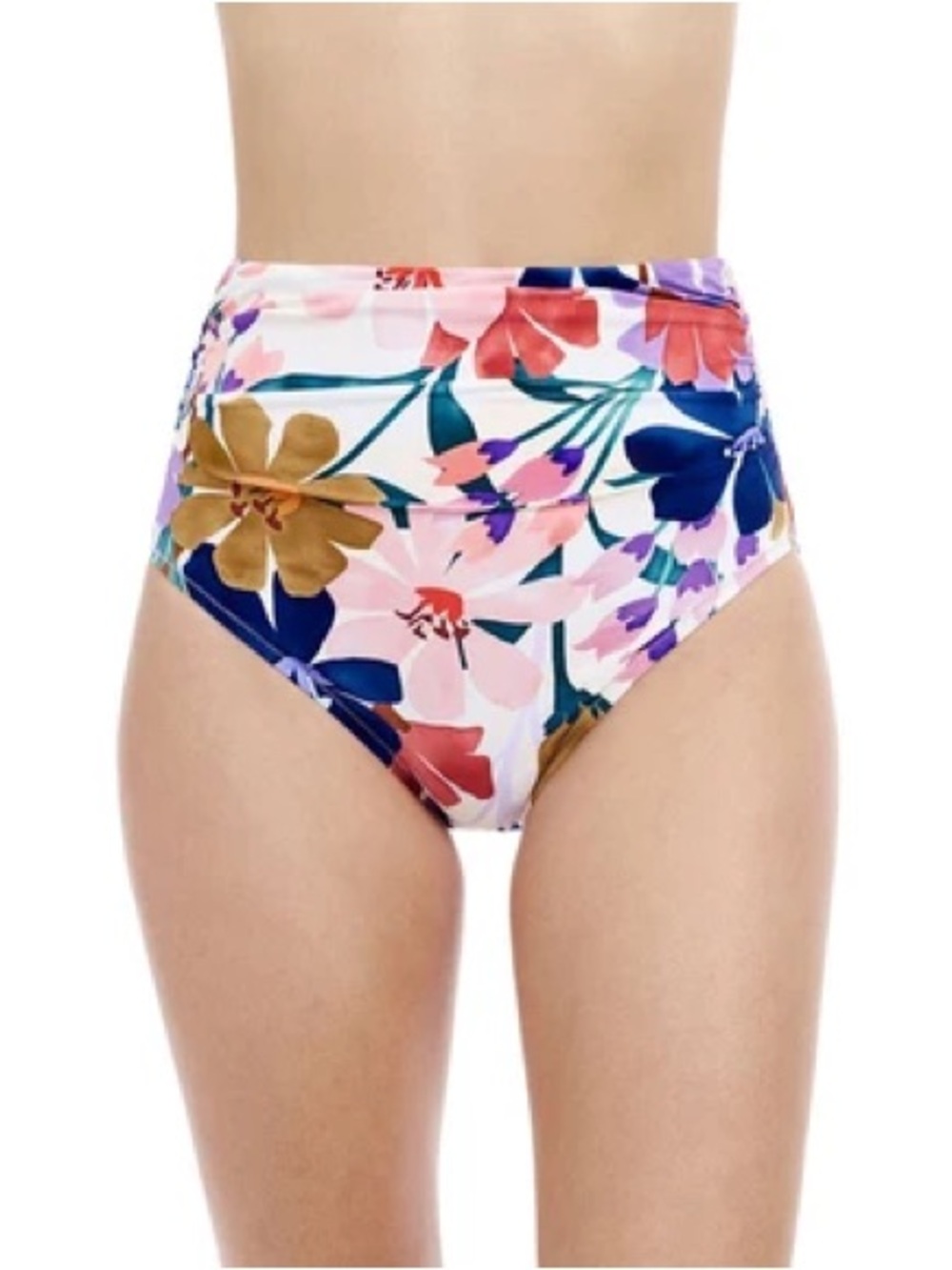 Gottex Floral Swim Bikini Bottom in Pink, Blue, Purple, Red, Green